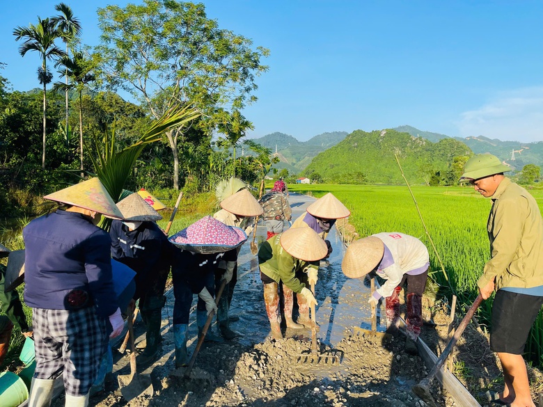 Chung sức chung l&ograve;ng ki&ecirc;n cố h&oacute;a đường b&ecirc; t&ocirc;ng ở L&agrave;o Cai- Ảnh 2.