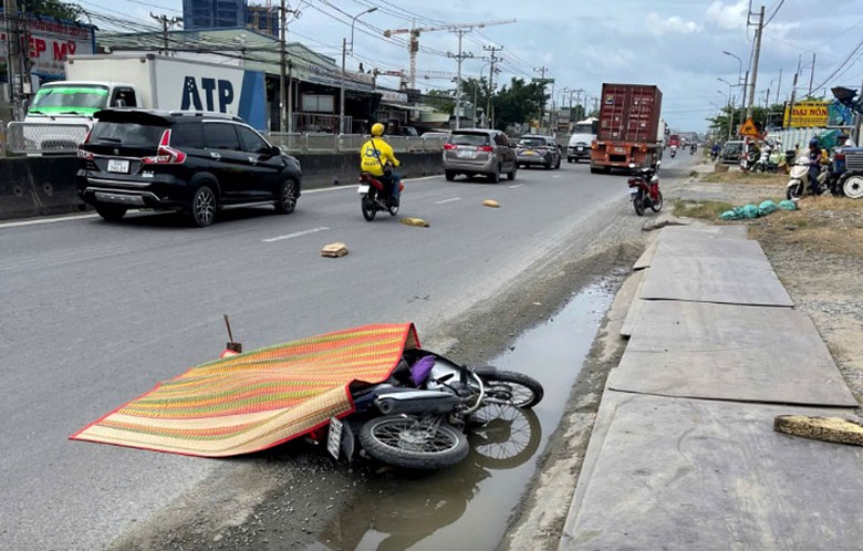 Hiện trường vụ tai nạn.