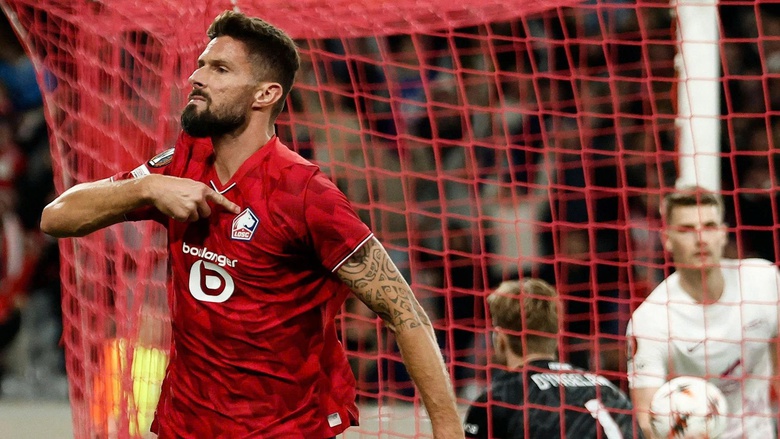 Giroud tỏa s&aacute;ng, Lille khởi đầu như mơ ở Europa League- Ảnh 1.