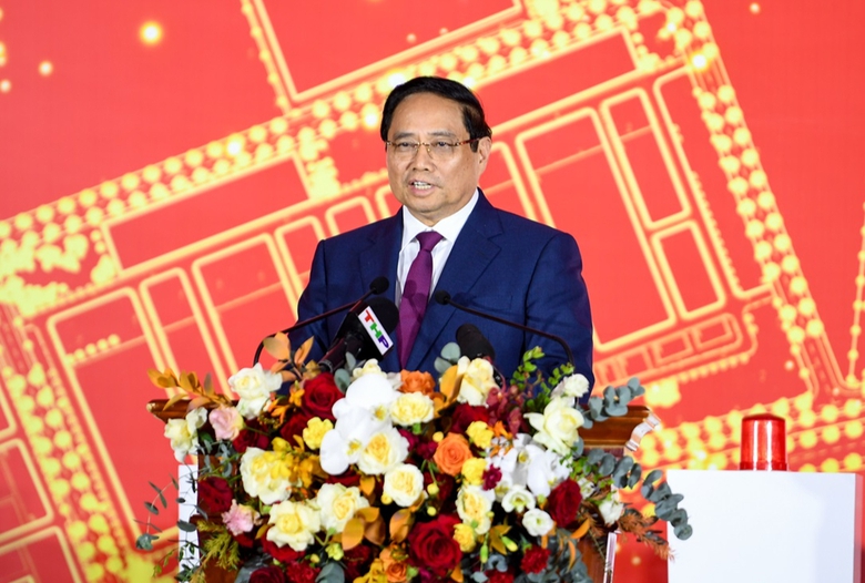 Thủ tướng Phạm Minh Ch&iacute;nh dự lễ khởi c&ocirc;ng hai dự &aacute;n lớn tại Hải Ph&ograve;ng- Ảnh 2.