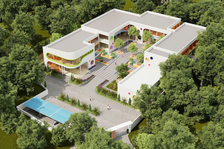 Đ&egrave;o Cả thi c&ocirc;ng trường mầm non Bộ C&ocirc;ng an trao tặng học sinh v&ugrave;ng "qu&ecirc; hương c&aacute;ch mạng"- Ảnh 2.