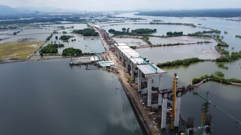 Dự &aacute;n cầu Phước An: Căng c&aacute;p văng đầu ti&ecirc;n, đẩy nhanh tiến độ ho&agrave;n th&agrave;nh v&agrave;o năm 2027- Ảnh 1.