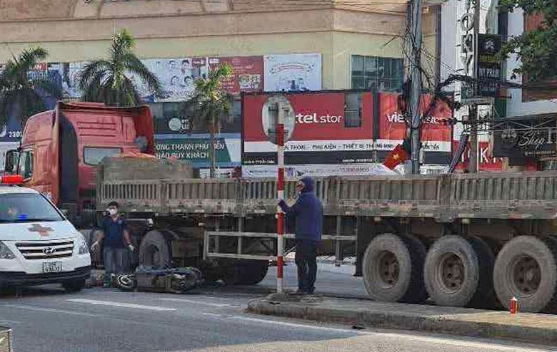 Hiện trường vụ tai nạn.
