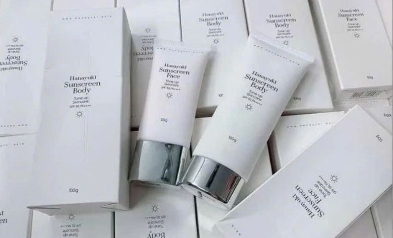 Thu hồi 3 l&ocirc; kem chống nắng Hanayuki Sunscreen Body do li&ecirc;n quan vụ &aacute;n h&agrave;ng giả- Ảnh 1.