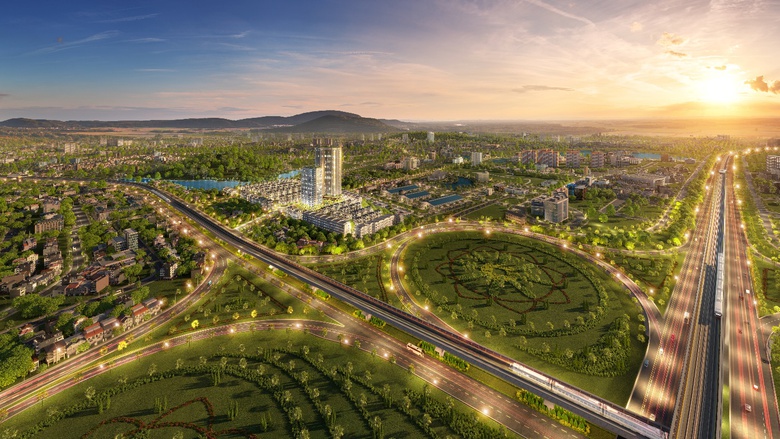 A aerial view of a city  AI-generated content may be incorrect.