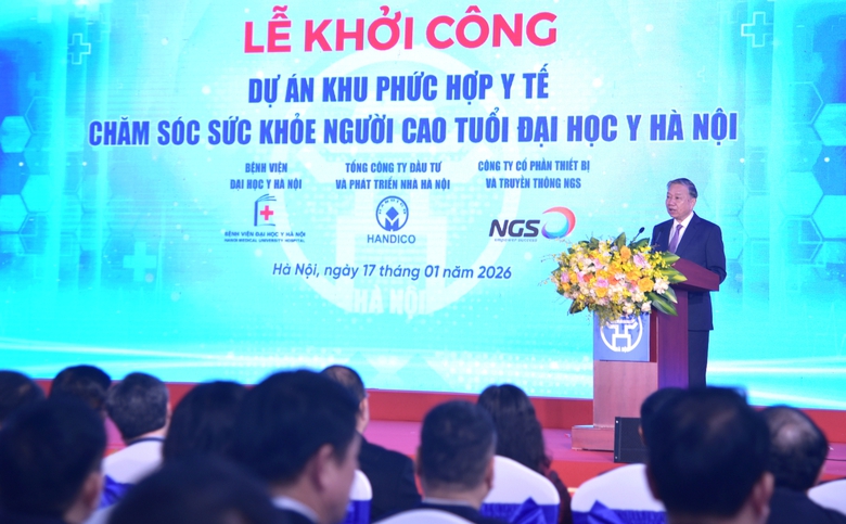 Tổng Bí thư Tô Lâm dự lễ khởi công dự án khu phức hợp y tế người cao tuổi- Ảnh 1. Tổng Bí thư Tô Lâm dự lễ khởi công dự án khu phức hợp y tế người cao tuổi- Ảnh 1.