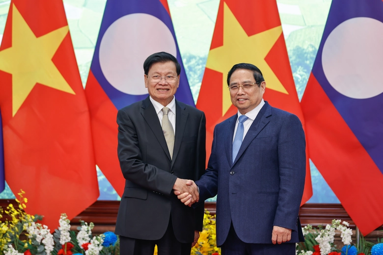 Tổng B&iacute; thư, Chủ tịch nước L&agrave;o nhất tr&iacute; đẩy mạnh dự &aacute;n cao tốc H&agrave; Nội - Vi&ecirc;ng Chăn- Ảnh 1.