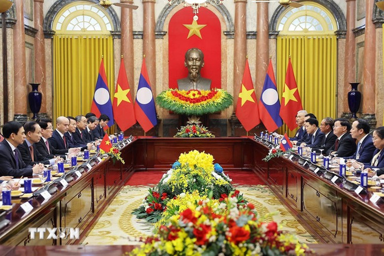 Chủ tịch nước Lương Cường hội kiến với Tổng B&iacute; thư, Chủ tịch nước L&agrave;o- Ảnh 2.