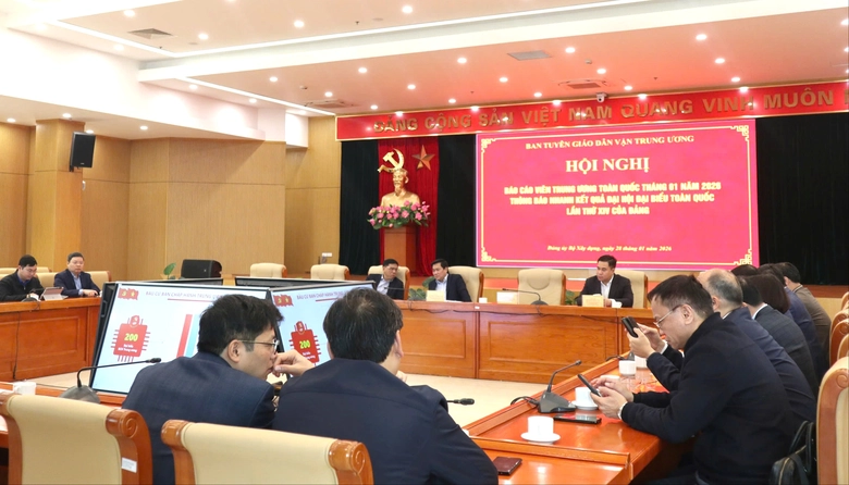 Đảng ủy Bộ X&acirc;y dựng kết nối Hội nghị B&aacute;o c&aacute;o vi&ecirc;n Trung ương to&agrave;n quốc- Ảnh 1.