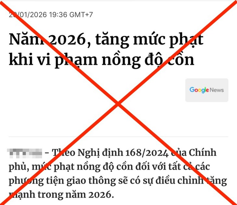 Cục CSGT l&ecirc;n tiếng về tin đồn "tăng mức phạt nồng độ cồn trong năm 2026"- Ảnh 1.