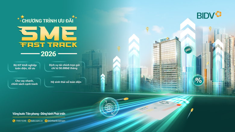 Đ&oacute;n năm B&iacute;nh Ngọ c&ugrave;ng si&ecirc;u ưu đ&atilde;i từ BIDV SME Fast Track 2026- Ảnh 1.