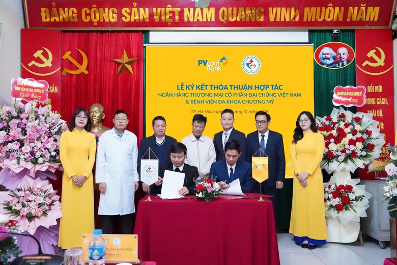 PVcomBank th&uacute;c đẩy thanh to&aacute;n kh&ocirc;ng d&ugrave;ng tiền mặt tại Bệnh viện Đa khoa Chương Mỹ- Ảnh 1.