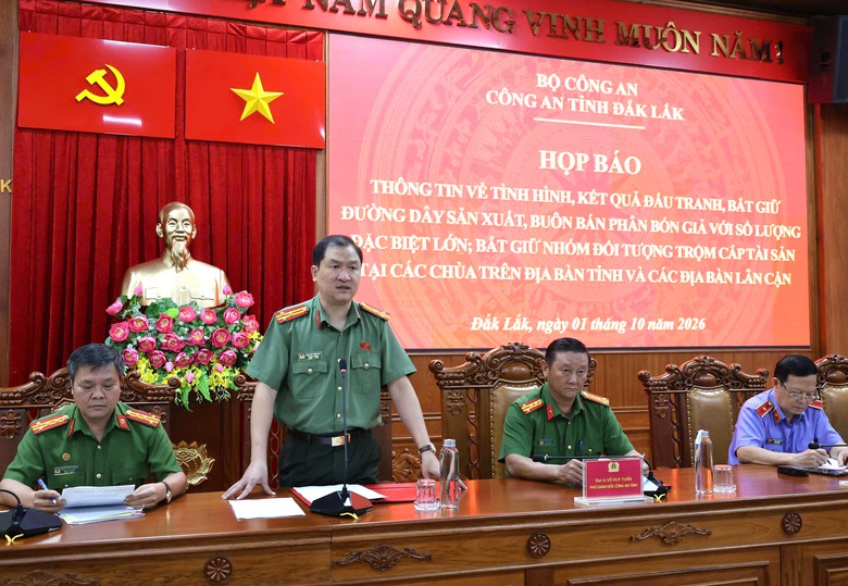 Đắk Lắk: Bắt 7 bị can trong đường dây sản xuất, buôn bán phân bón giả- Ảnh 1.