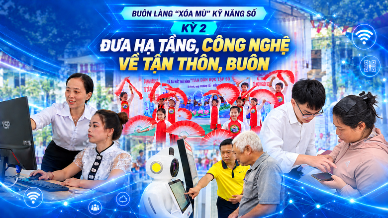 "Xóa mù" kỹ năng số: Đưa hạ tầng, công nghệ về tận thôn, buôn- Ảnh 1.