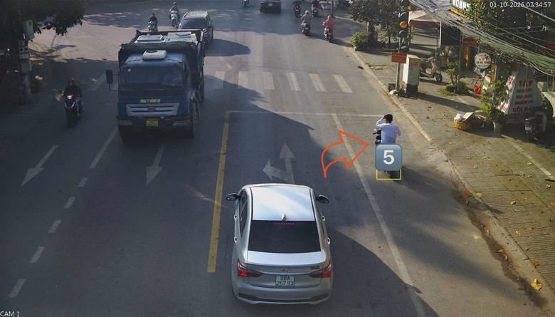 Camera AI ở Bắc Ninh phát hiện tài xế vi phạm giao thông 10 lần cùng 1 địa điểm- Ảnh 1.