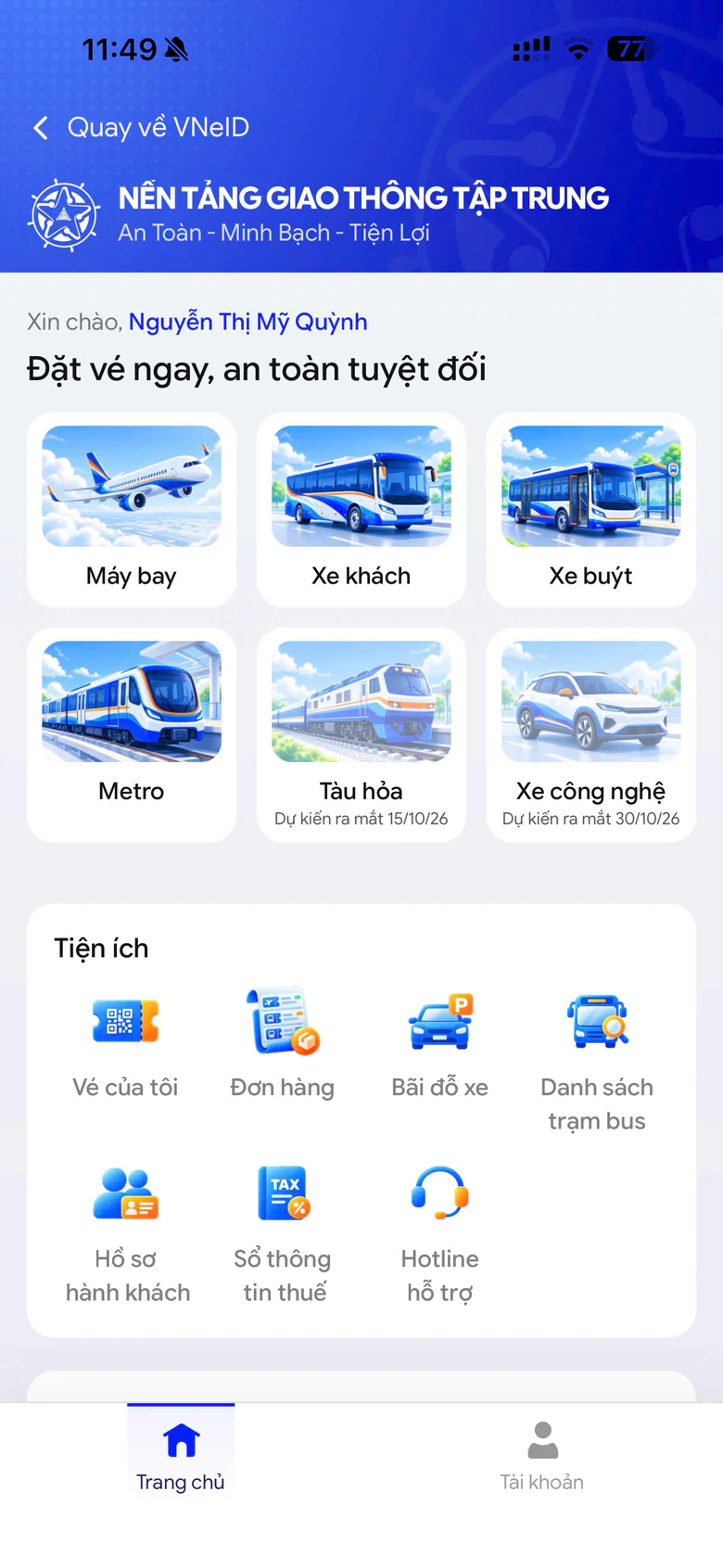 TP.HCM tích hợp vé metro, vé xe buýt và nhiều tiện ích khác trên VNeID- Ảnh 2.