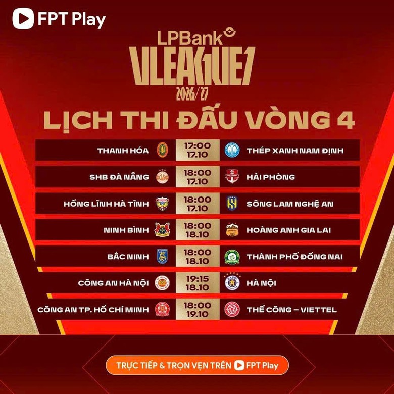 Vòng 4 V-League 2026-2027: CLB Công an Hà Nội chạm trán Hà Nội FC- Ảnh 2.