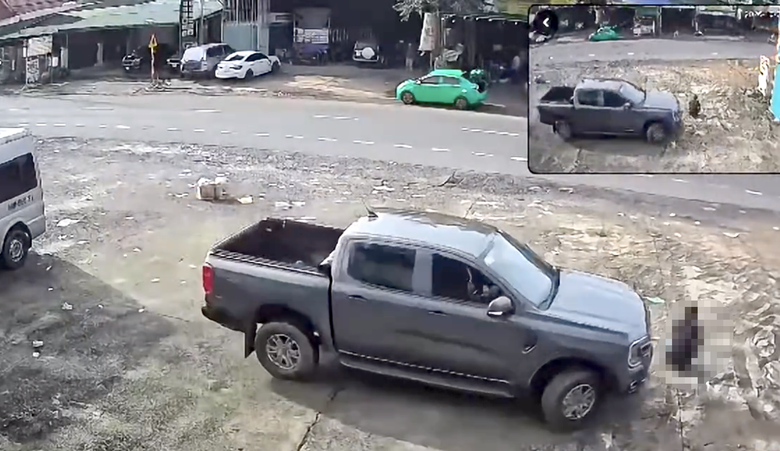 Lâm Đồng: Xe bán tải quay đầu cán trúng người đàn ông ngồi bên đường tử vong- Ảnh 1.