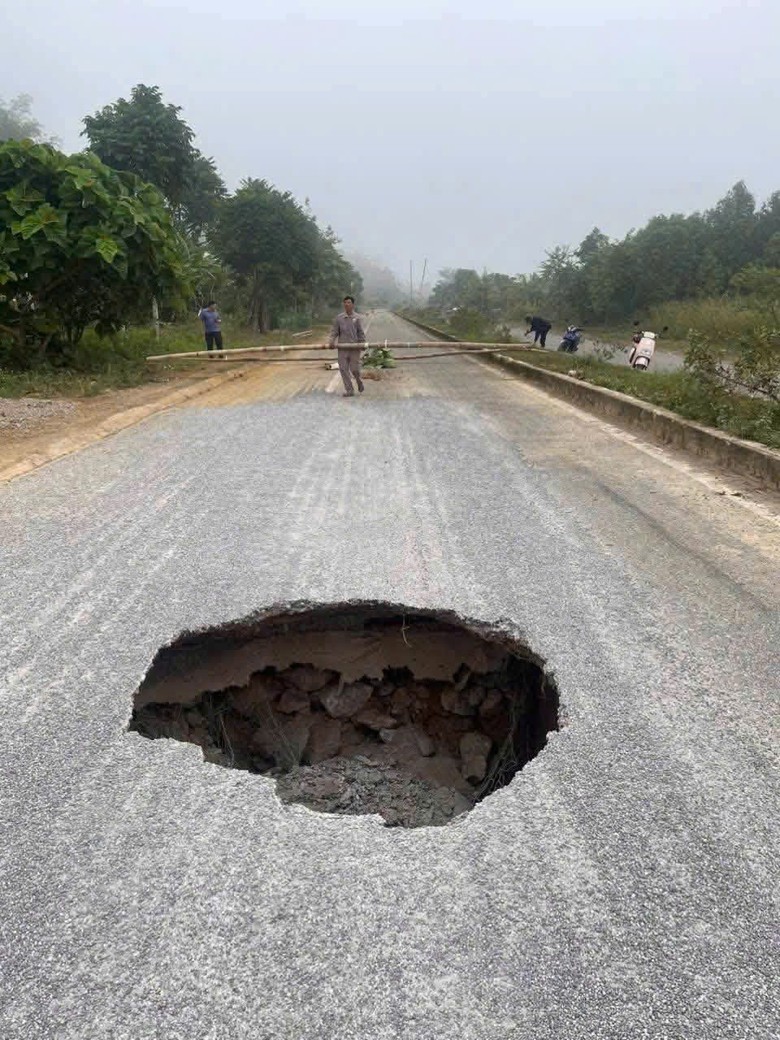 Thái Nguyên lên phương án xử lý hố sụt lún mới trên quốc lộ 3B, cách vị trí cũ 10m - Ảnh 2.