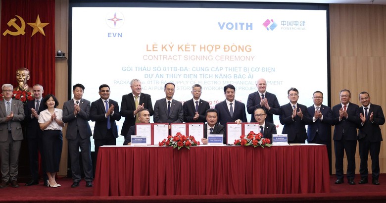 EVN ký hợp đồng gói thầu cơ điện hơn 4.462 tỷ đồng cho thủy điện tích năng Bác Ái- Ảnh 1.