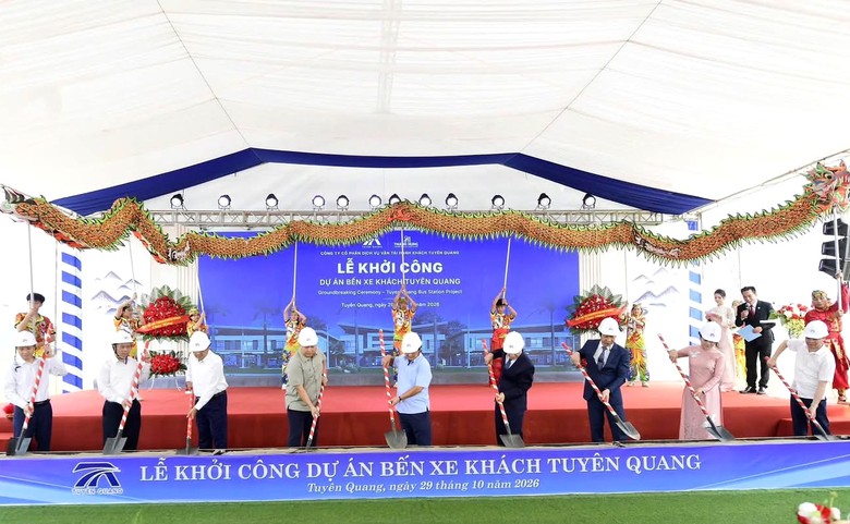 Tuyên Quang: Khởi công bến xe khách có vốn đầu tư 265 tỷ đồng- Ảnh 1.