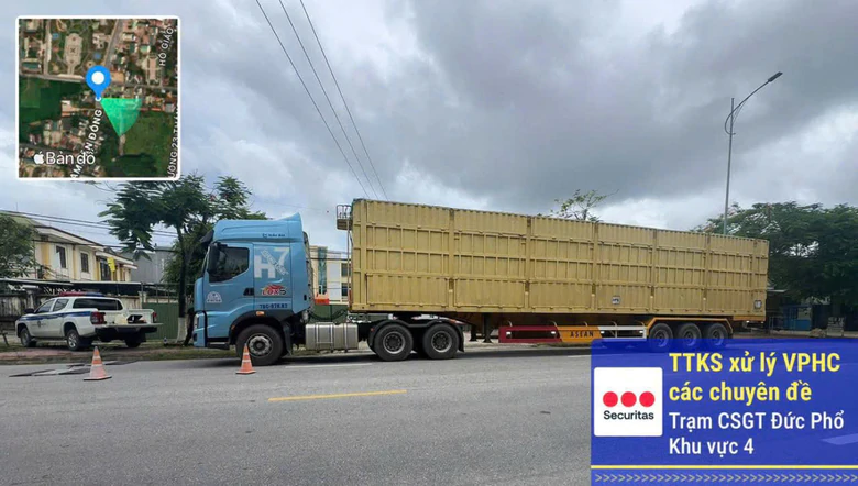 CSGT Quảng Ngãi siết tải trọng, loạt phương tiện vi phạm bị xử lý nghiêm- Ảnh 1.