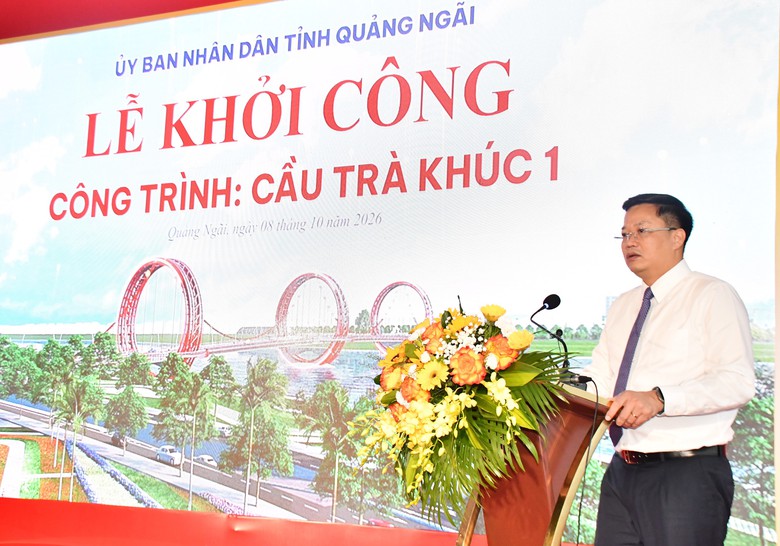 Quảng Ngãi khởi công xây mới cầu Trà Khúc 1- Ảnh 1.