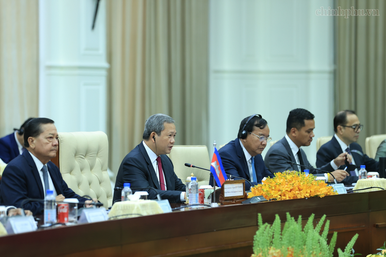 Thủ tướng Lê Minh Hưng hội đàm với Thủ tướng Campuchia Hun Manet- Ảnh 5.