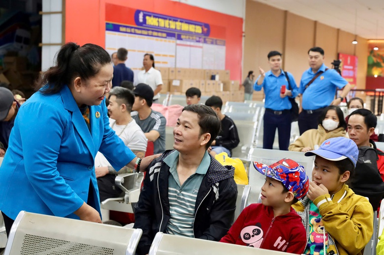 &ldquo;Chuyến t&agrave;u C&ocirc;ng đo&agrave;n - Xu&acirc;n 2026&rdquo; đưa gần 3.000 c&ocirc;ng nh&acirc;n ở TP.HCM về qu&ecirc; đ&oacute;n Tết- Ảnh 5.