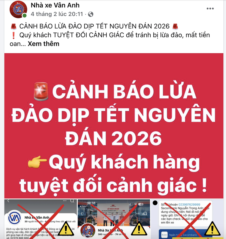 Cảnh b&aacute;o lừa đảo v&eacute; xe kh&aacute;ch dịp Tết- Ảnh 1.