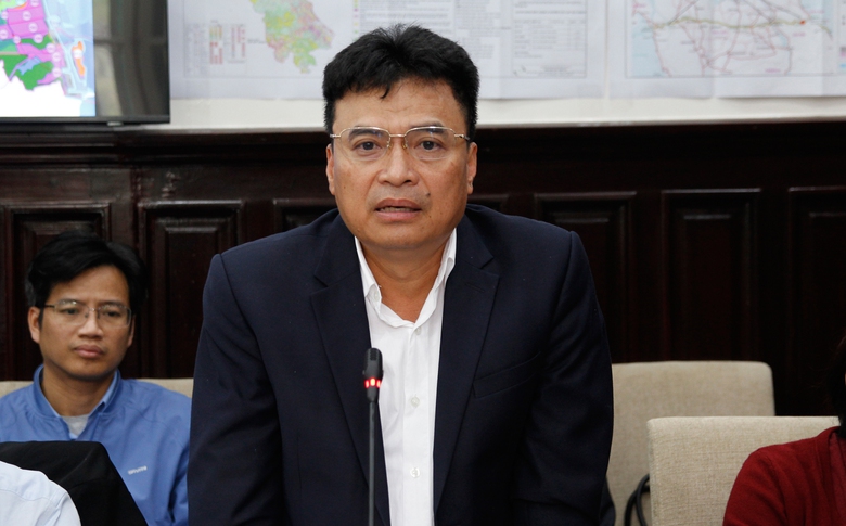 &Ocirc;ng Trịnh Huy Triều, Trưởng ban quản l&yacute; khu kinh tế Nghi Sơn ph&aacute;t biểu tại Hội nghị.