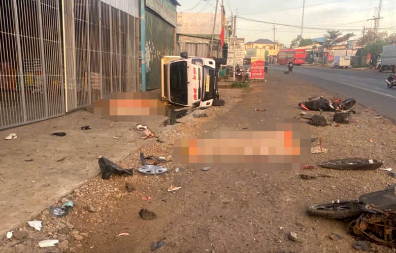 Hiện trường vụ tai nạn.