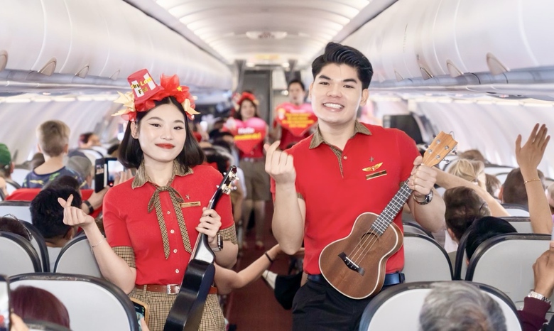 Trải nghiệm Valentine ngọt ng&agrave;o tr&ecirc;n bầu trời c&ugrave;ng Vietjet- Ảnh 2.