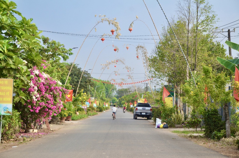 Giữ hồn qu&ecirc; với con đường n&ecirc;u rực rỡ đ&oacute;n Tết giữa v&ugrave;ng đất c&ocirc;ng nghiệp Đồng Nai- Ảnh 2.