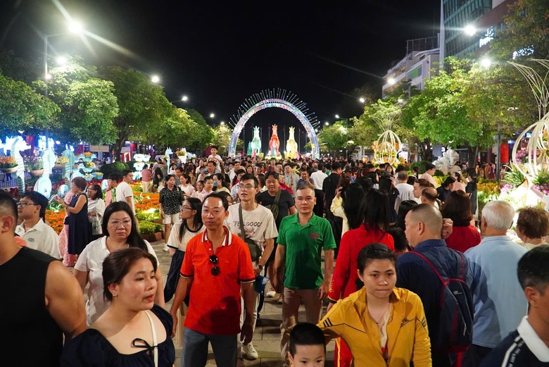 TP.HCM: Đường hoa Nguyễn Huệ thu h&uacute;t h&agrave;ng ng&agrave;n người tham quan thời khắc mở cửa- Ảnh 8.