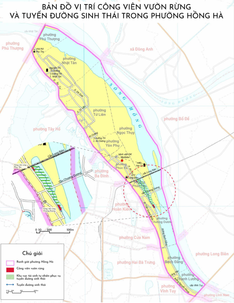 Tuyến đường sinh thái bờ vở sông Hồng nối liền 2 công viên rừng Chương Dương và Phúc Tân tại phường Hồng Hà, thành phố Hà Nội. Tuyến đường sinh thái bờ vở sông Hồng nối liền 2 công viên rừng Chương Dương và Phúc Tân tại phường Hồng Hà, thành phố Hà Nội.