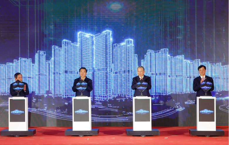 Tổng B&iacute; thư T&ocirc; L&acirc;m dự lễ khởi c&ocirc;ng khu đ&ocirc; thị đa mục ti&ecirc;u Bắc Thăng Long Urban City- Ảnh 2.