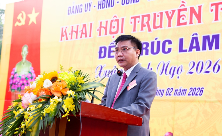 Rộn r&agrave;ng khai hội Đền Tr&uacute;c L&acirc;m xu&acirc;n B&iacute;nh Ngọ 2026- Ảnh 1.