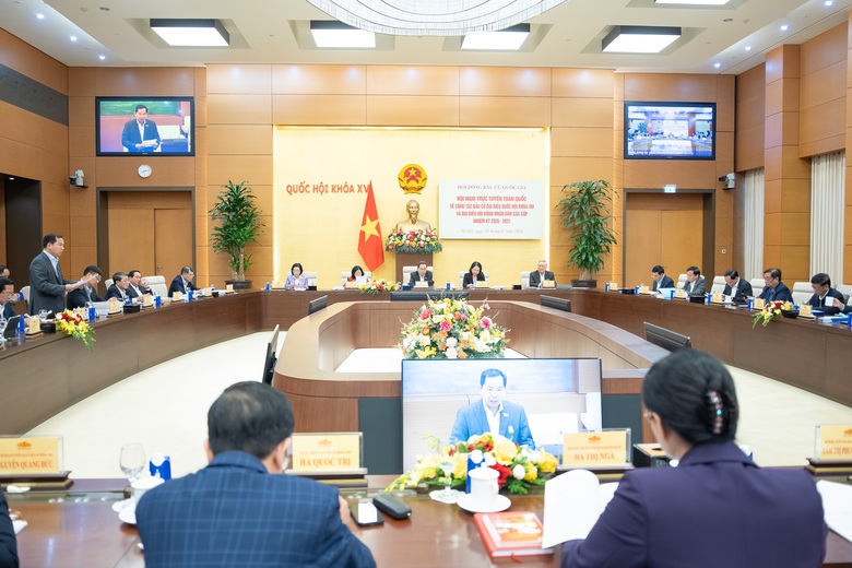 Chủ tịch Quốc hội chủ tr&igrave; Hội nghị trực tuyến về c&ocirc;ng t&aacute;c bầu cử ĐBQH, đại biểu HĐND- Ảnh 3.