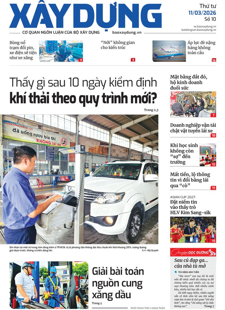 Trang nhất Báo Xây dựng số 10 ra ngày 11/3/2026. Trang nhất Báo Xây dựng số 10 ra ngày 11/3/2026.