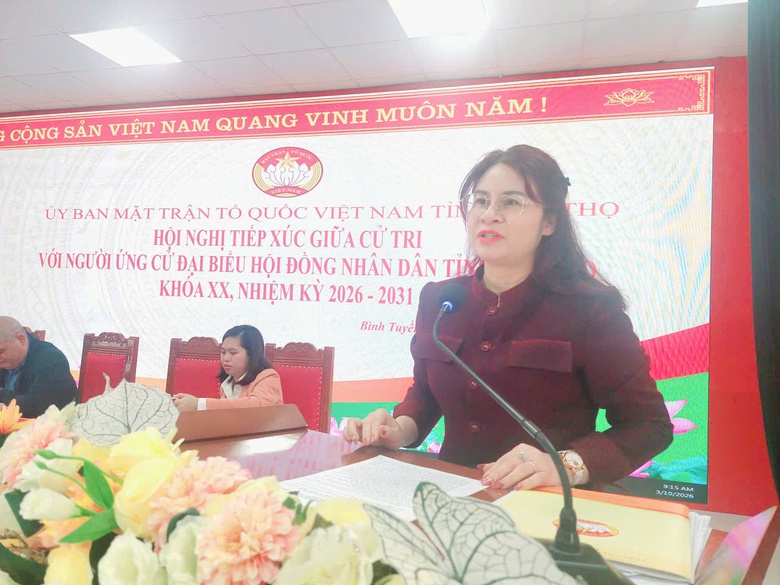 Ứng cử HĐND tỉnh Ph&uacute; Thọ nhiệm kỳ mới: B&agrave; Trần Thị Thanh T&acirc;m cam kết h&agrave;nh động v&igrave; cử tri- Ảnh 2.