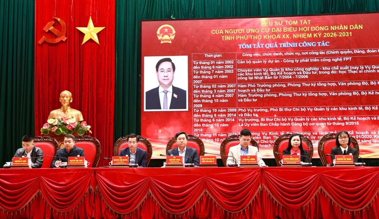 Ph&uacute; Thọ: C&aacute;c ứng cử vi&ecirc;n HĐND tỉnh kh&oacute;a XX cam kết h&agrave;nh động v&igrave; quyền lợi cử tri- Ảnh 1.