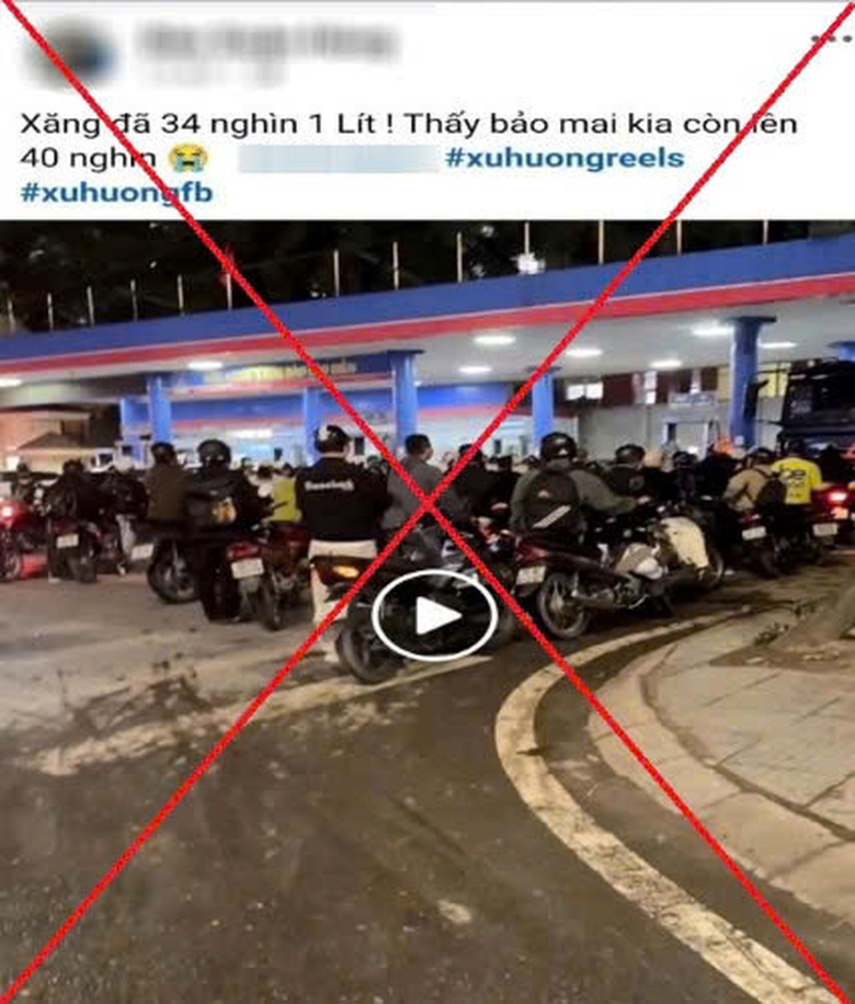 Th&ocirc;ng tin sai sự thật tăng gi&aacute; xăng, một c&aacute; nh&acirc;n bị phạt 7,5 triệu đồng- Ảnh 2.