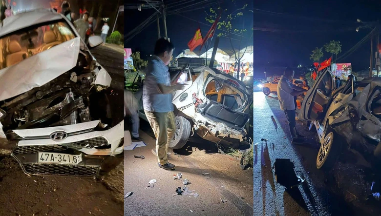 Đắk Lắk: &Ocirc; t&ocirc; tải t&ocirc;ng li&ecirc;n ho&agrave;n 3 xe đang đỗ, l&agrave;m 1 người đi bộ tử vong- Ảnh 1.