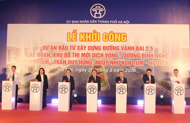 H&agrave; Nội khởi c&ocirc;ng V&agrave;nh đai 2,5, gỡ điểm nghẽn giao th&ocirc;ng đ&ocirc; thị- Ảnh 1.