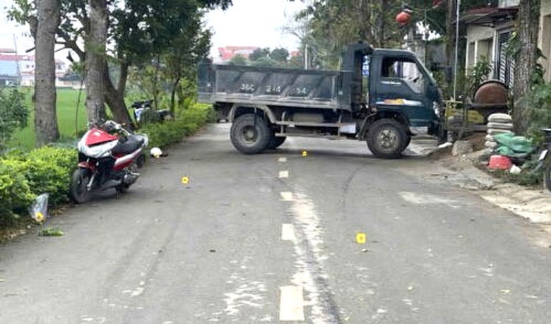 Hiện trường vụ tai nạn giao th&ocirc;ng.