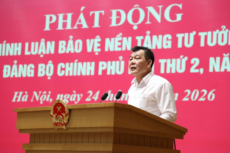 Đảng ủy Ch&iacute;nh phủ ph&aacute;t động "Cuộc thi ch&iacute;nh luận về bảo vệ nền tảng tư tưởng của Đảng"- Ảnh 1.