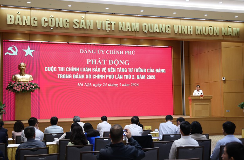 Đảng ủy Ch&iacute;nh phủ ph&aacute;t động "Cuộc thi ch&iacute;nh luận về bảo vệ nền tảng tư tưởng của Đảng"- Ảnh 2.