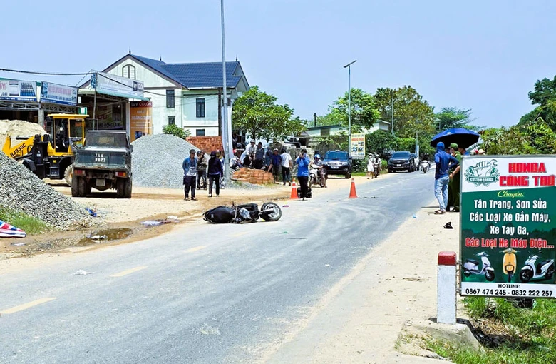 Hiện trường vụ tai nạn.