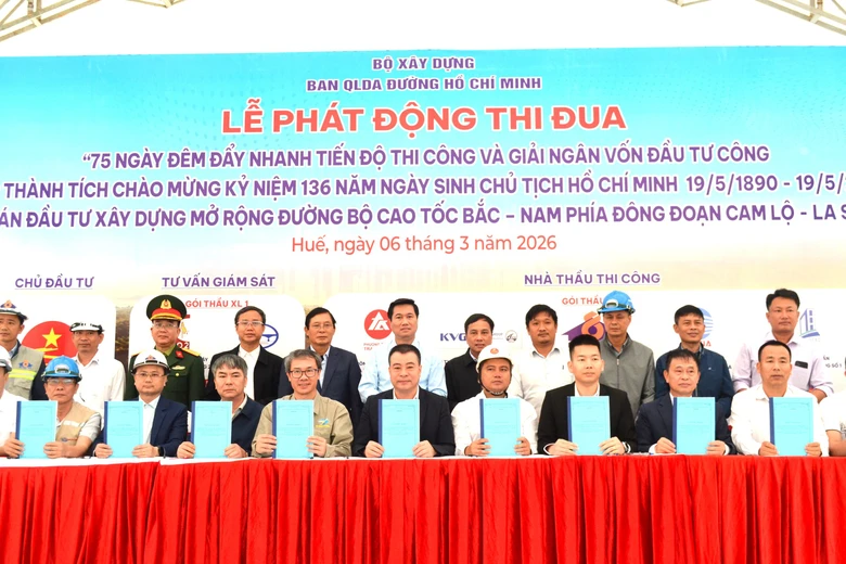 Thứ trưởng Nguyễn Tường Văn: K&yacute; giao ước, ph&aacute;t huy kh&iacute; thế thi c&ocirc;ng cao tốc Cam Lộ-La Sơn- Ảnh 3.